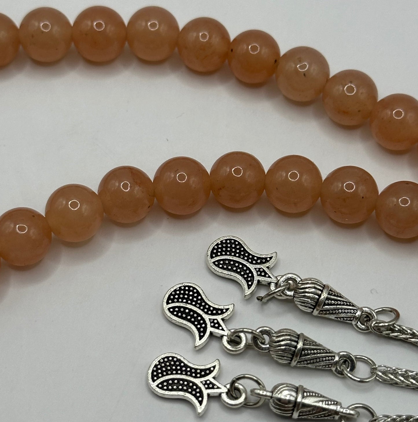 Tesbih mit Namen - Apricot Blush