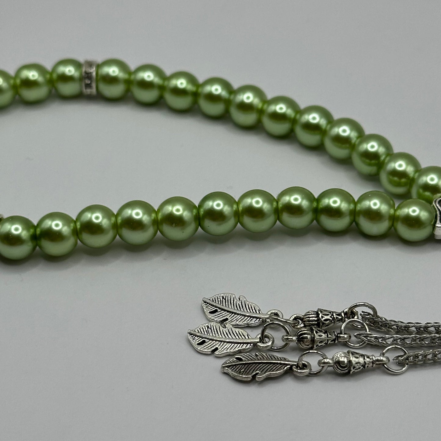 Tesbih mit Namen - Spring Green