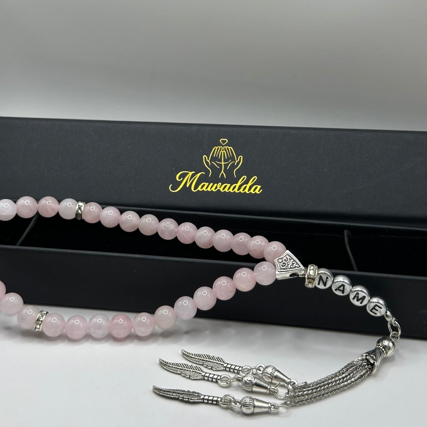 Tesbih mit Namen - Cloud Pink