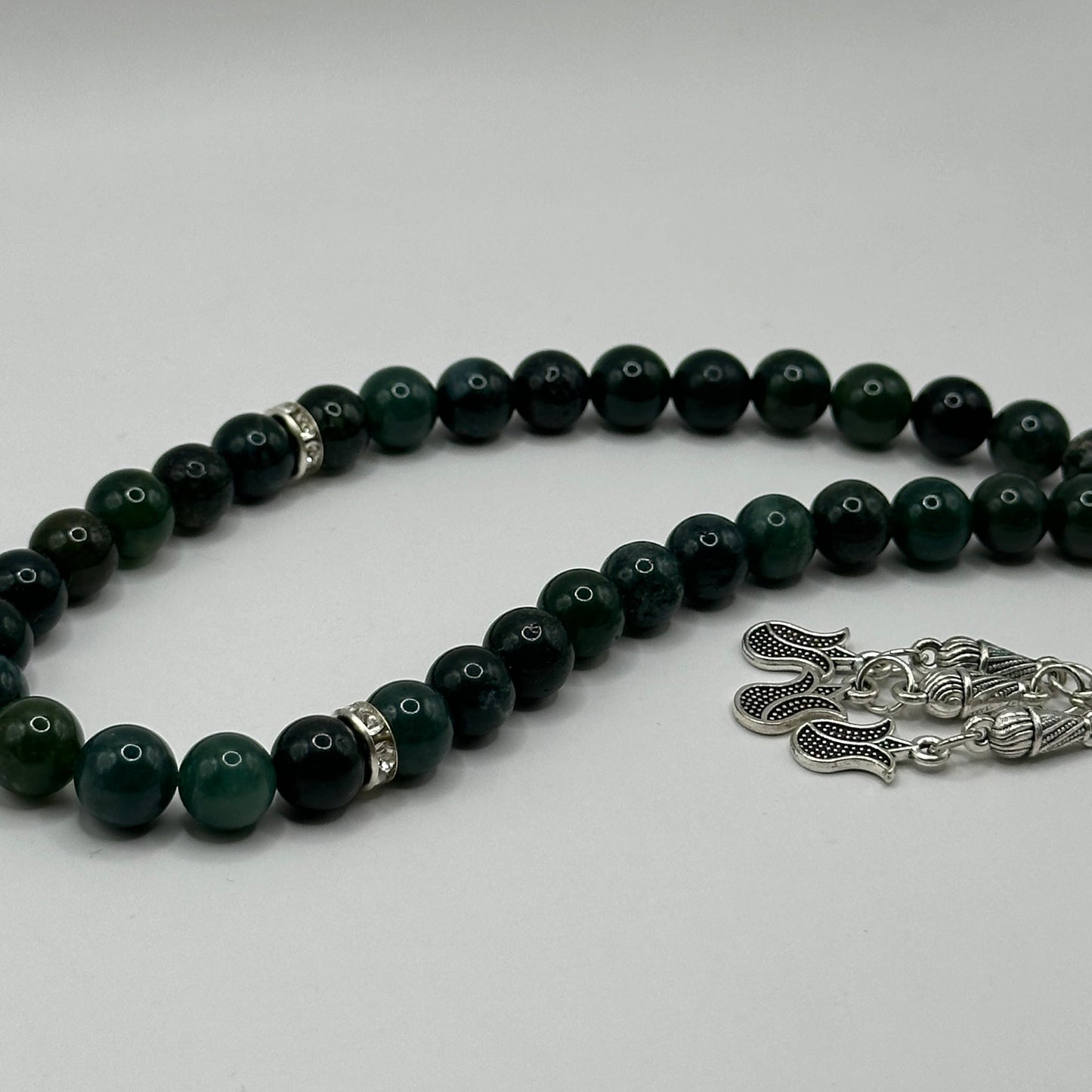 Tesbih mit Namen - Emerald Green