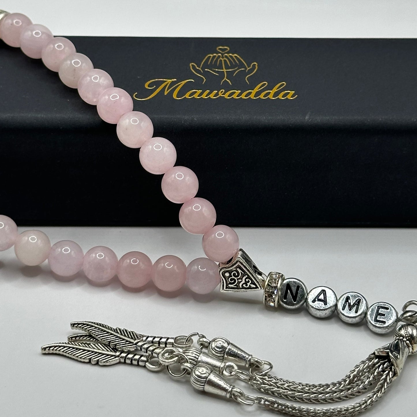 Tesbih mit Namen - Cloud Pink