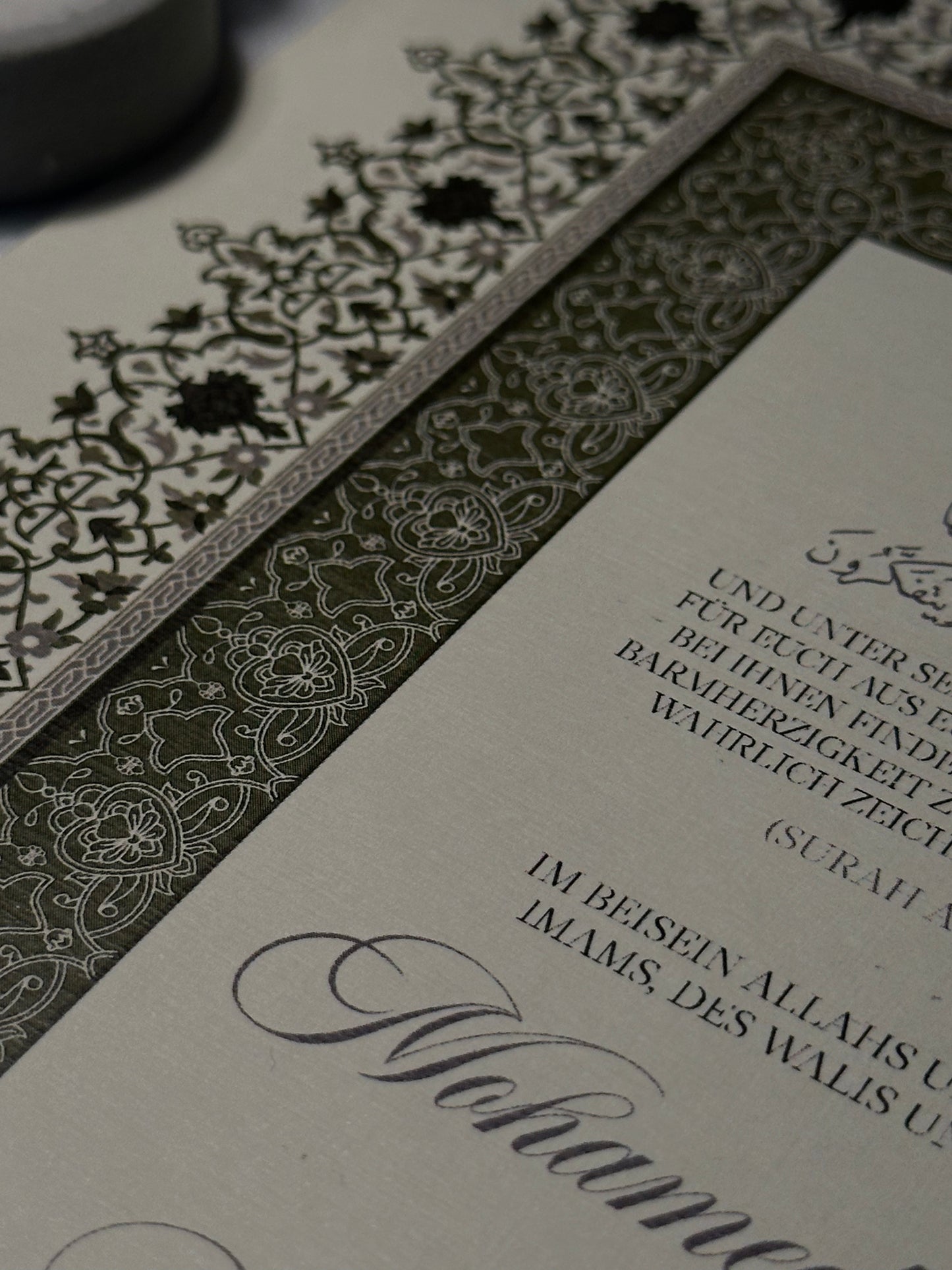 Nikah Zertifikat Vintage Grün