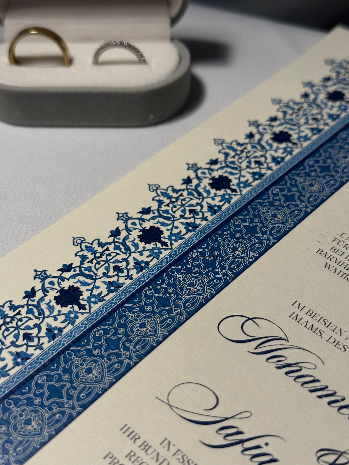 Nikah Zertifikat Vintage Blau