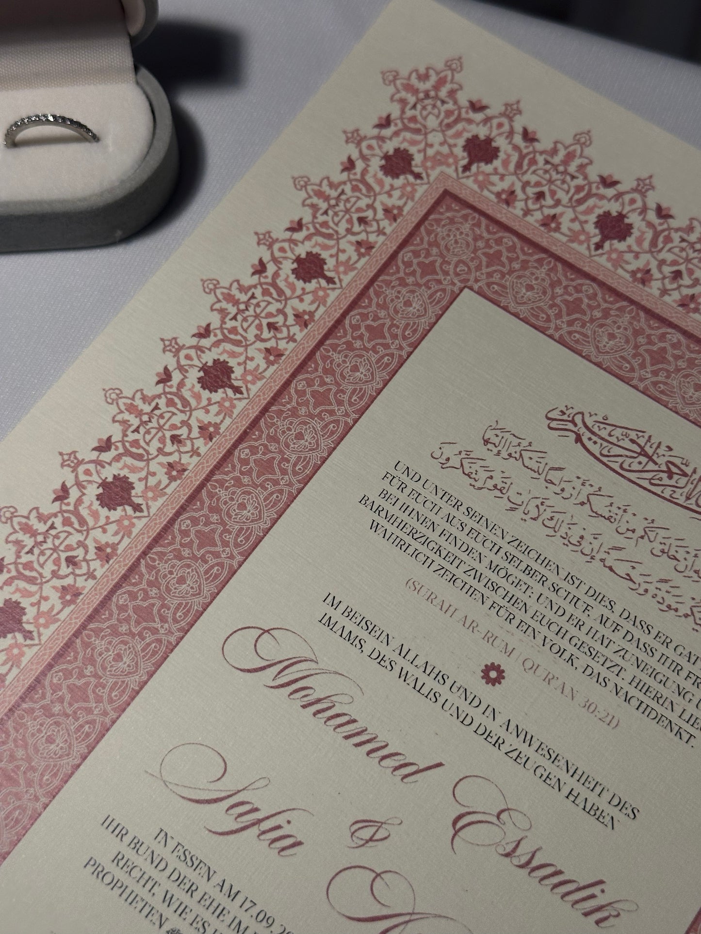 Nikah Zertifikat Vintage Pink