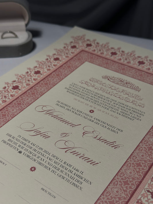 Nikah Zertifikat Vintage Pink
