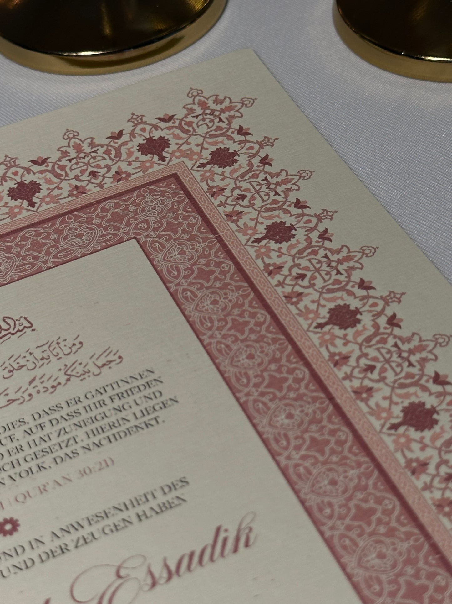 Nikah Zertifikat Vintage Pink