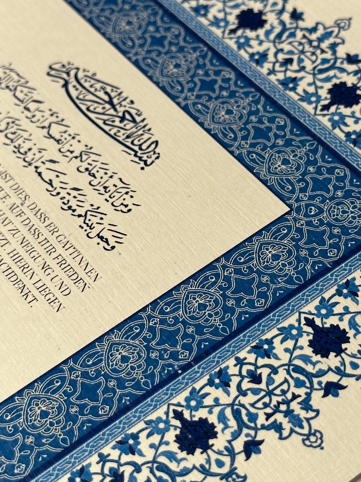 Nikah Zertifikat Vintage Blau