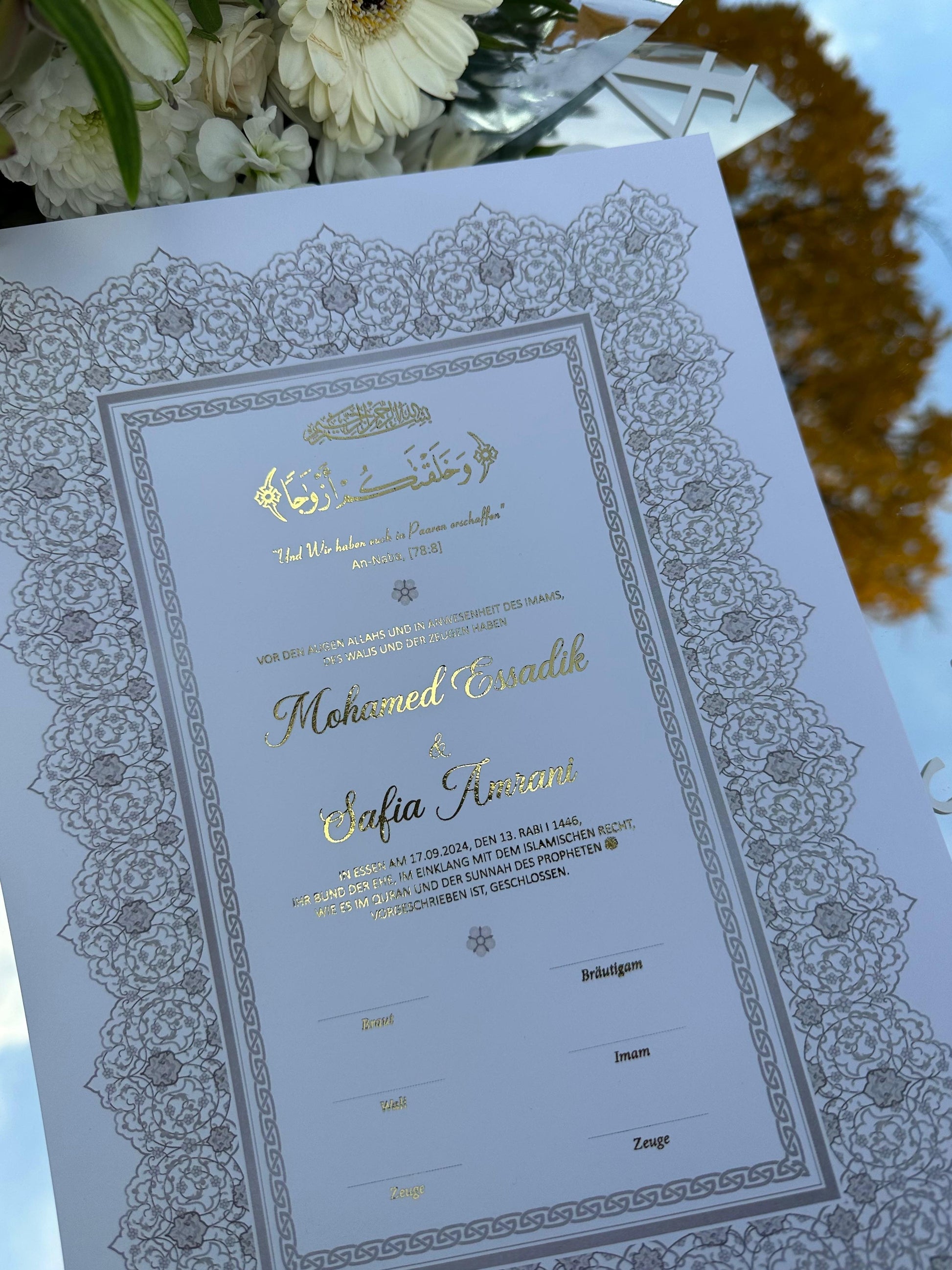 Islamische Heiratsurkunde
