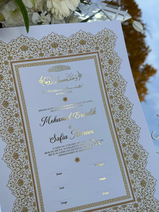 Nikah Zertifikat Golden Grace
